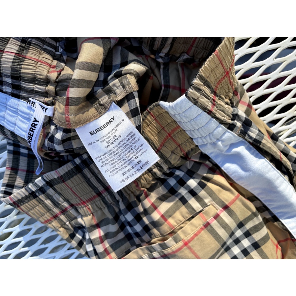 Burberry Audrey Shorts Nova Check Side Stripe Cotton US-6 S M - Picture 8 of 8